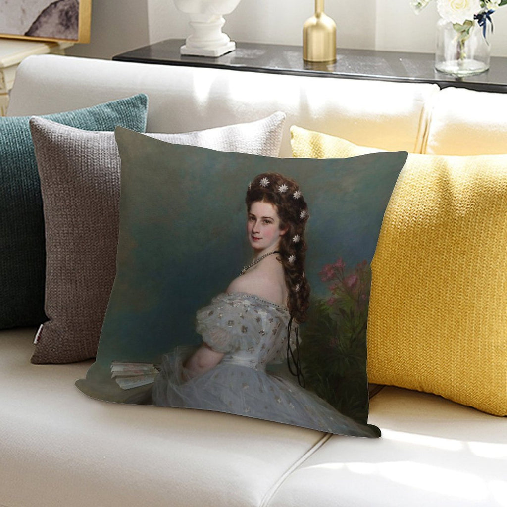 Empress Sisi Elisabeth of Austria (1865) - Franz Xaver Winterhalter Soft Anti-Pilling Throw Pillow