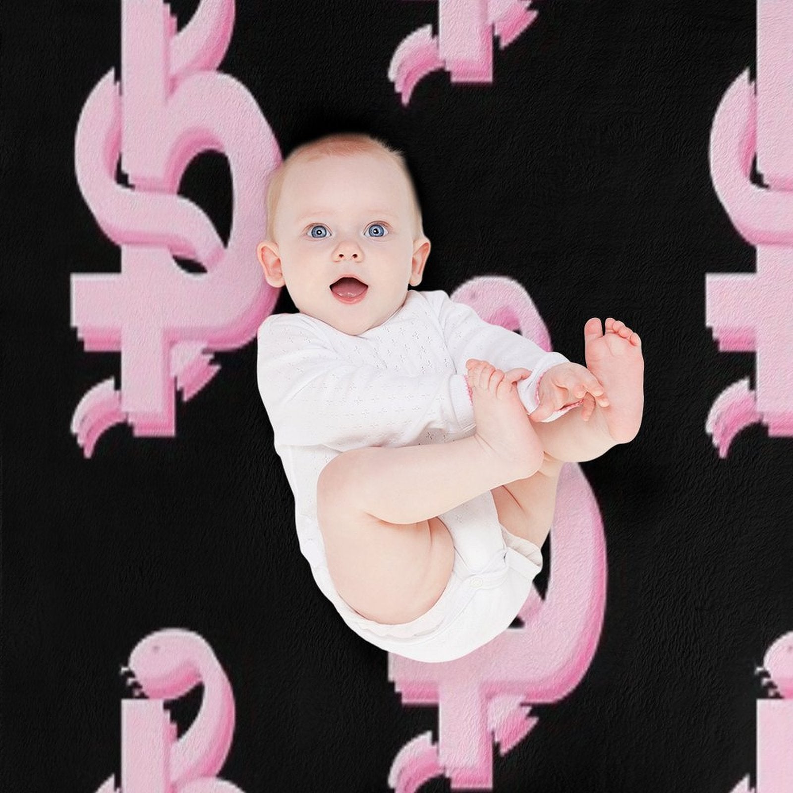 Blackbear Logo Pink Plush Throw Blanket