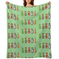 Exotic Critter Line-up Anti-pilling Throw Blanket