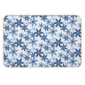 Star Flowers - Blue  Easy Maintenance Bath Mat