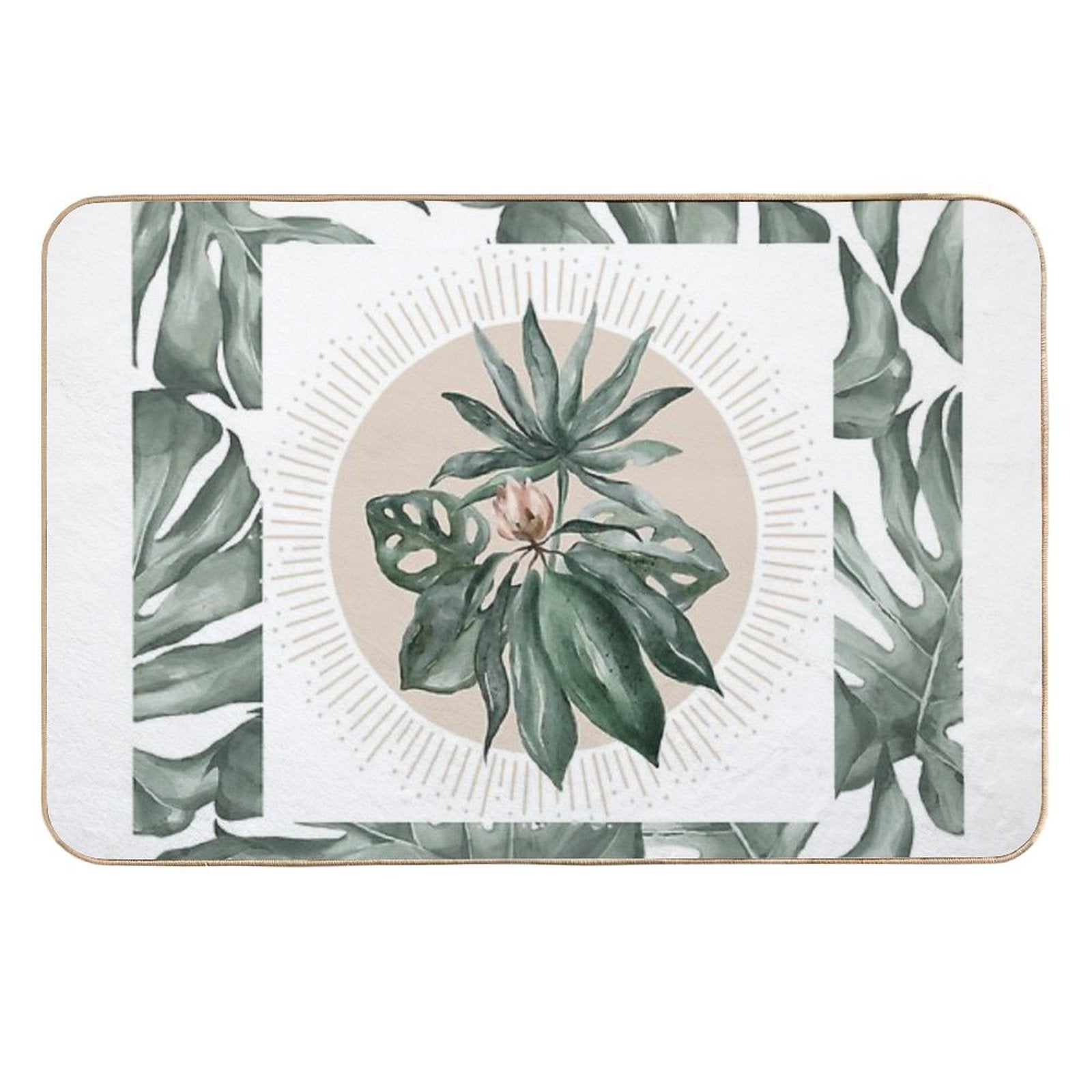 Floral Jungle Design  Stain-Proof Bath Mat