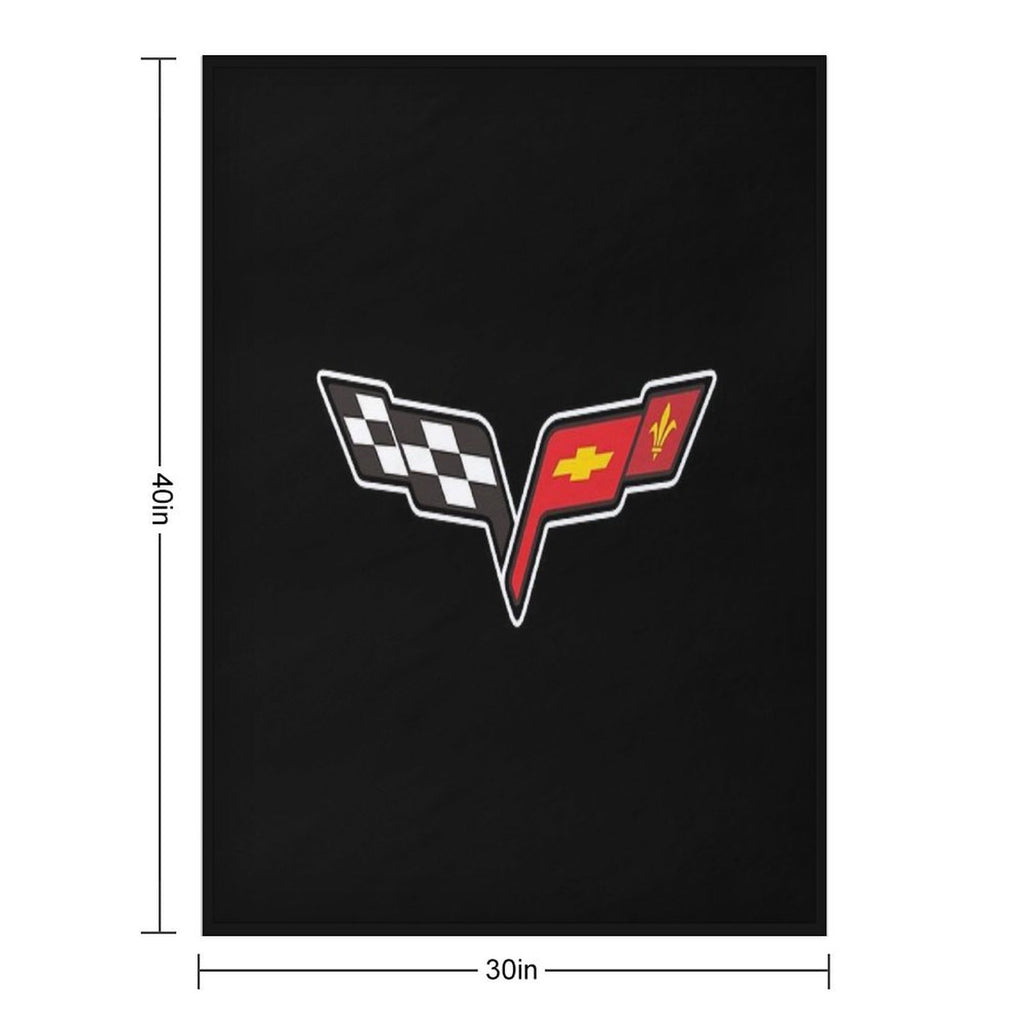 Best of Corvette Hi Emblem All-season Throw Blanket