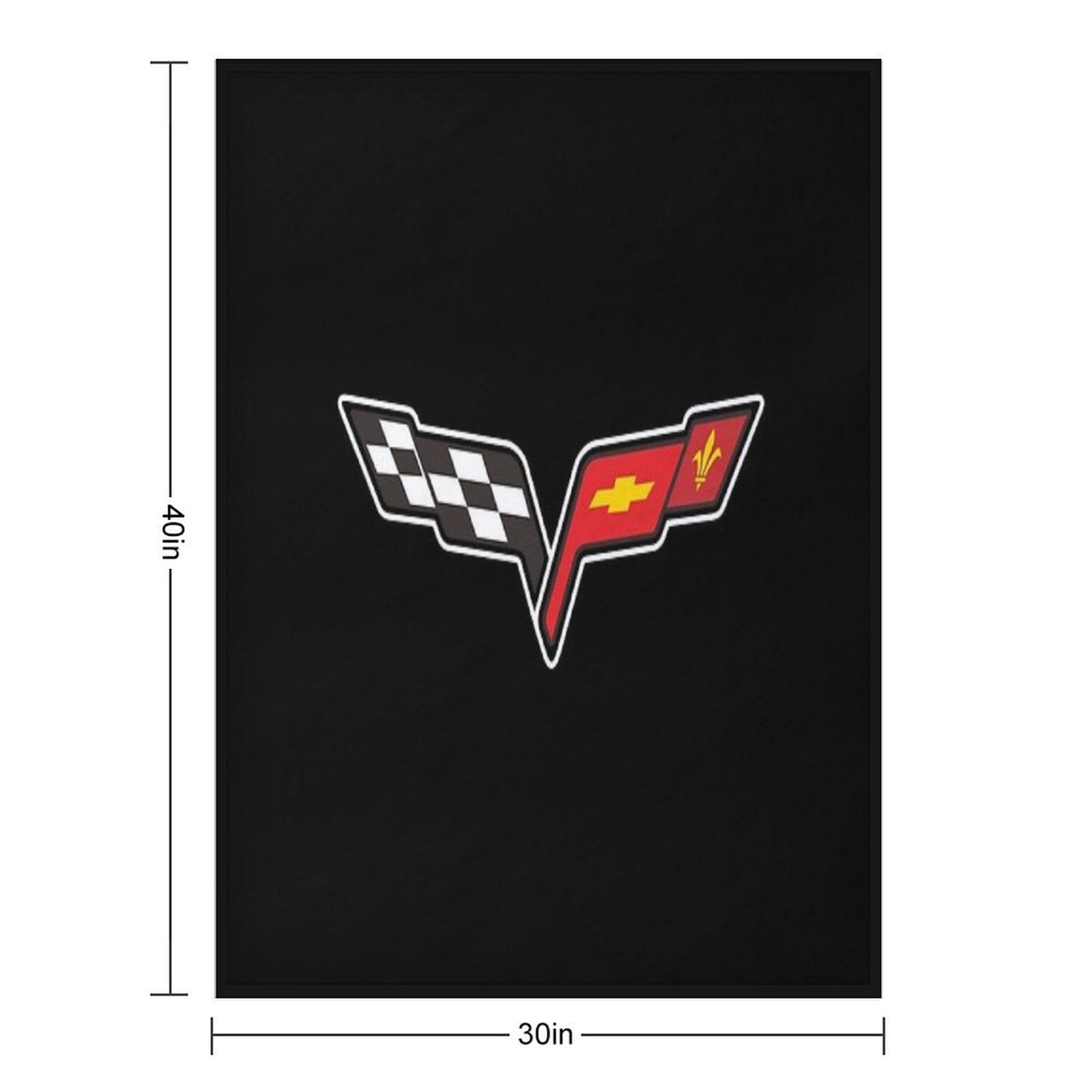 Best of Corvette Hi Emblem All-season Throw Blanket