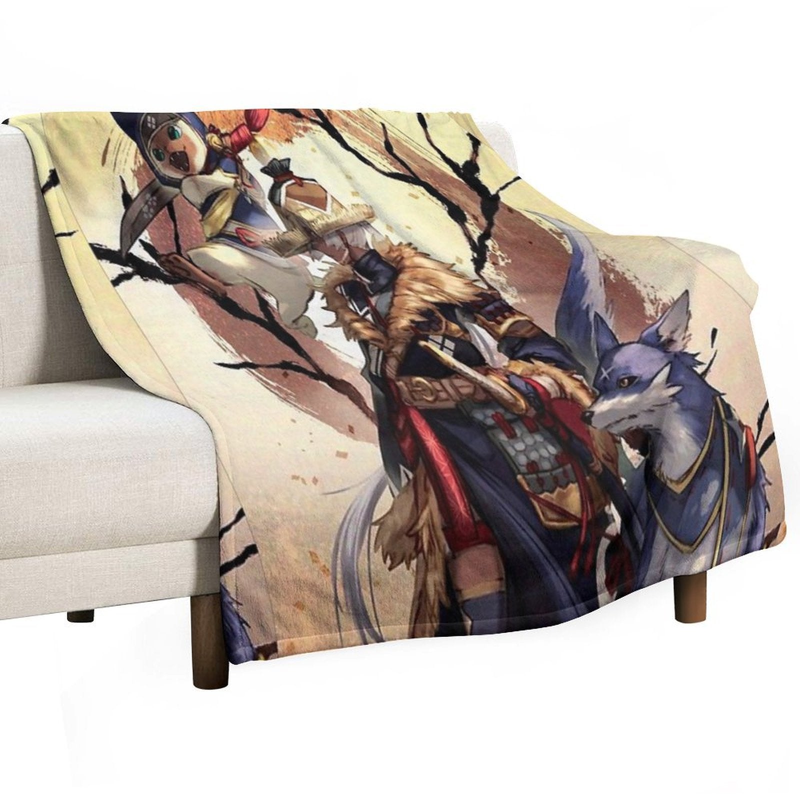 Monster Hunter Rise Multi-functional Throw Blanket