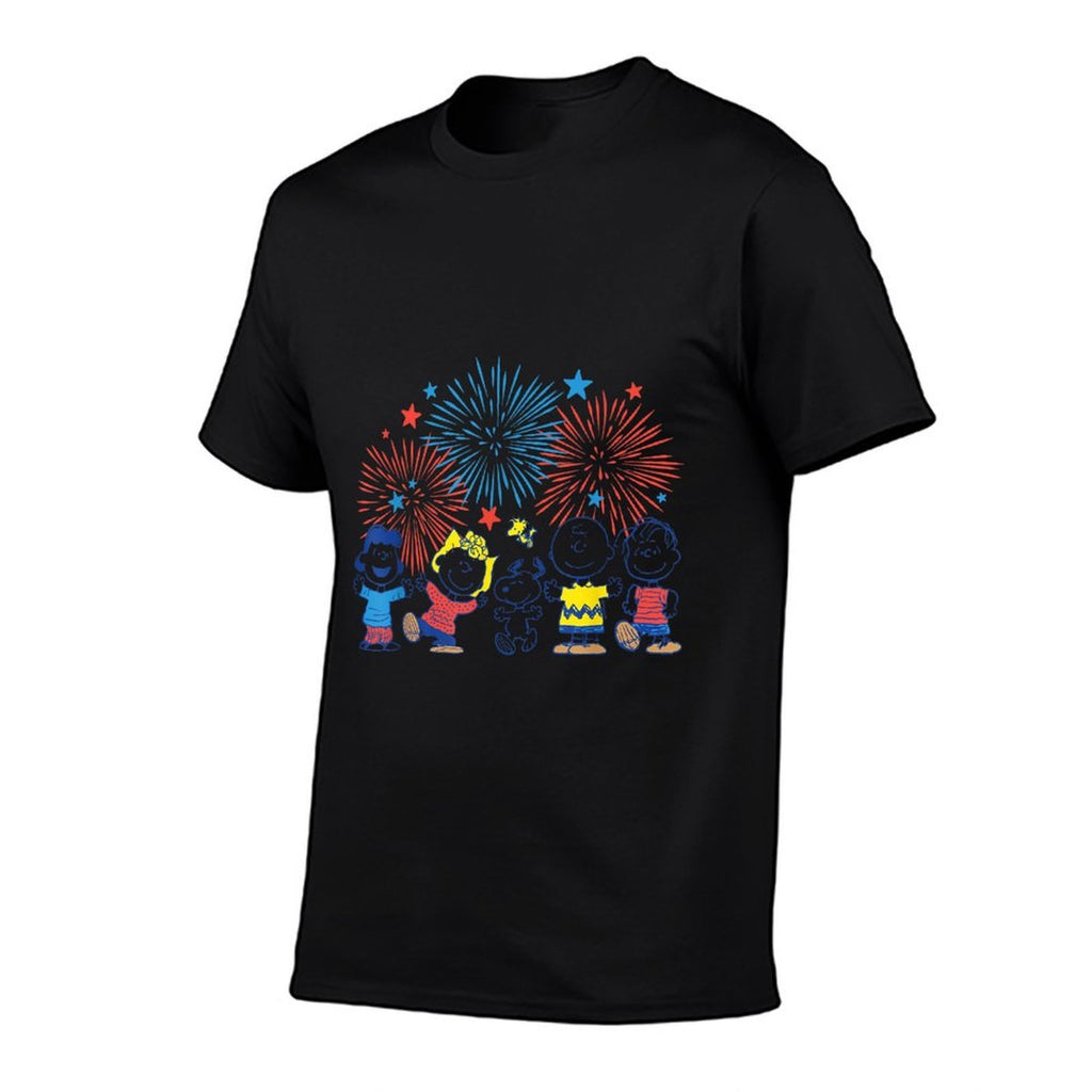 Peanuts - Snoopy Charlie Brown Linus Lucy Sally Fireworks  Moisture-wicking T-Shirt