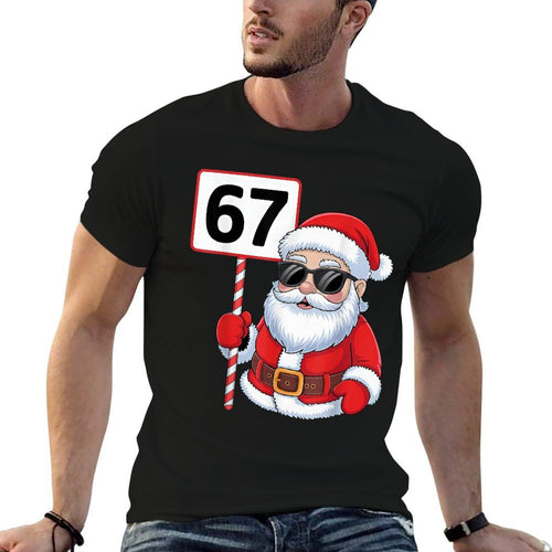 67 Meme Six Seven Christmas  Easy-care T-Shirt