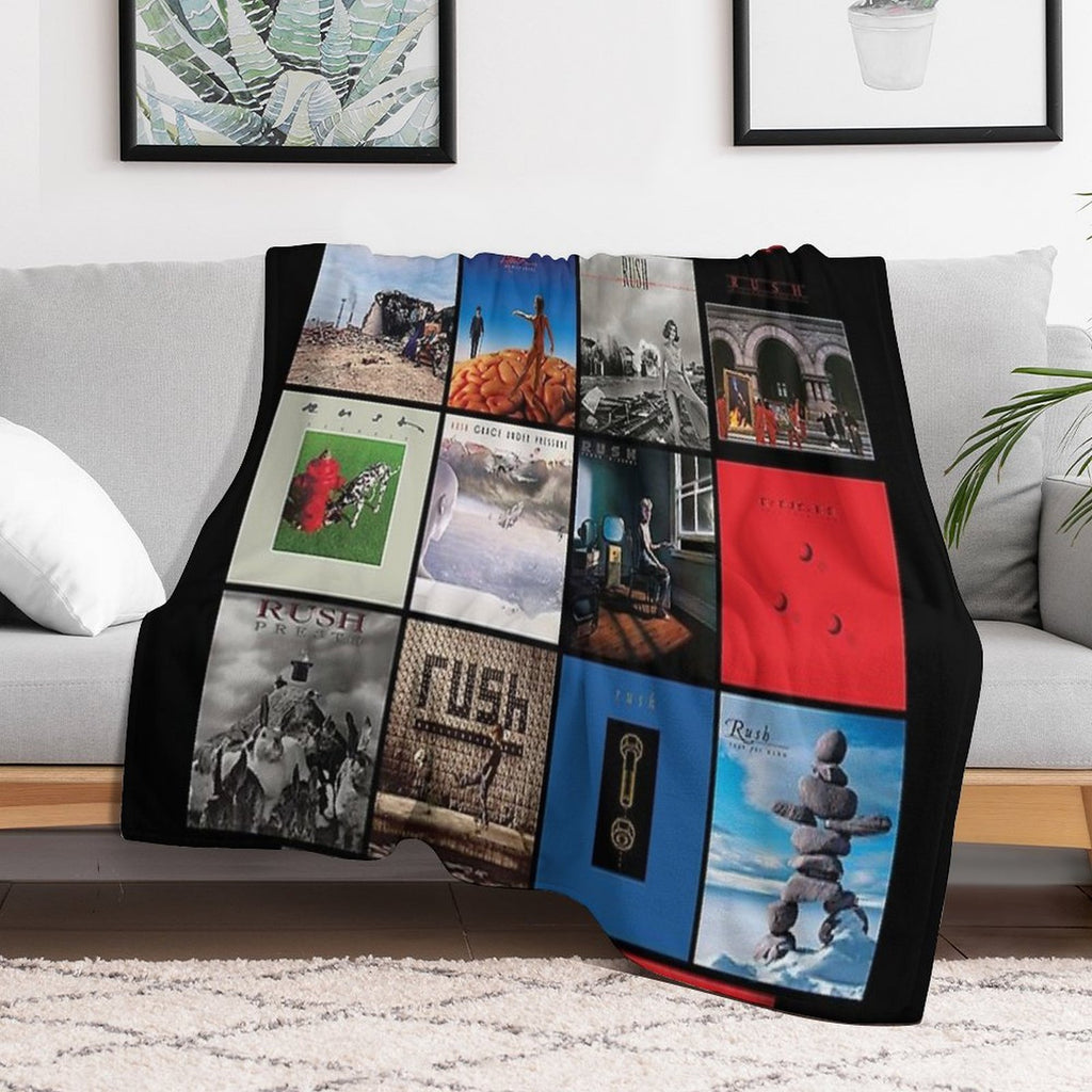 All Album Posters RushBand Completed  007 Sustainable Throw Blanket