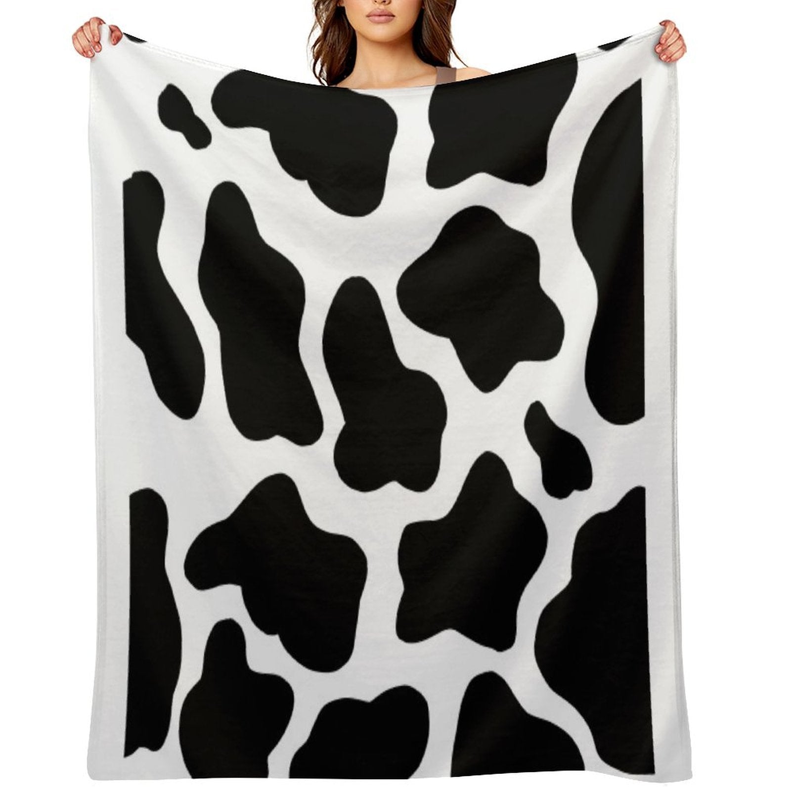 Cow Patterned Pillow , Duvet Cover And Throw Blanket Cute And Aesthetic Quick-dry Throw Blanket