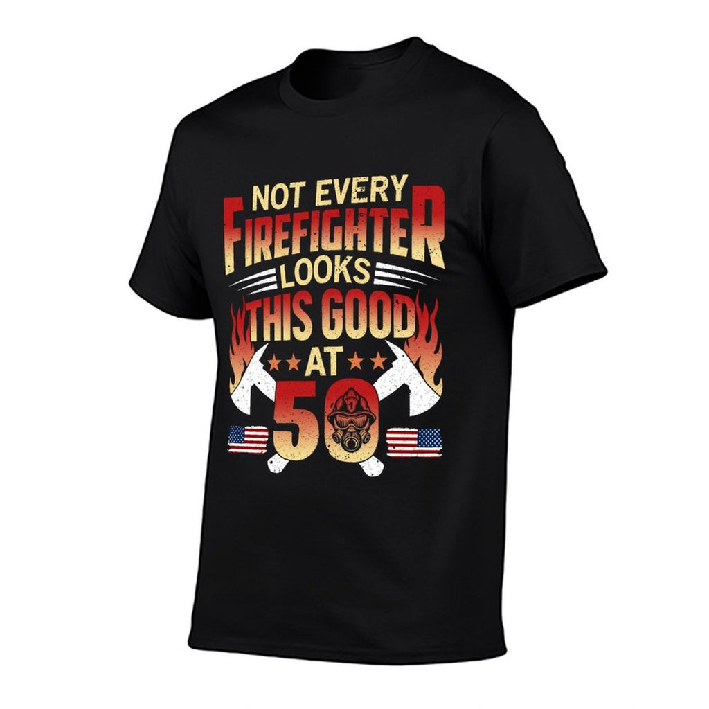 Funny Firefighter 50th Birthday Gift Vintage Gift  High-quality Stitching T-Shirt