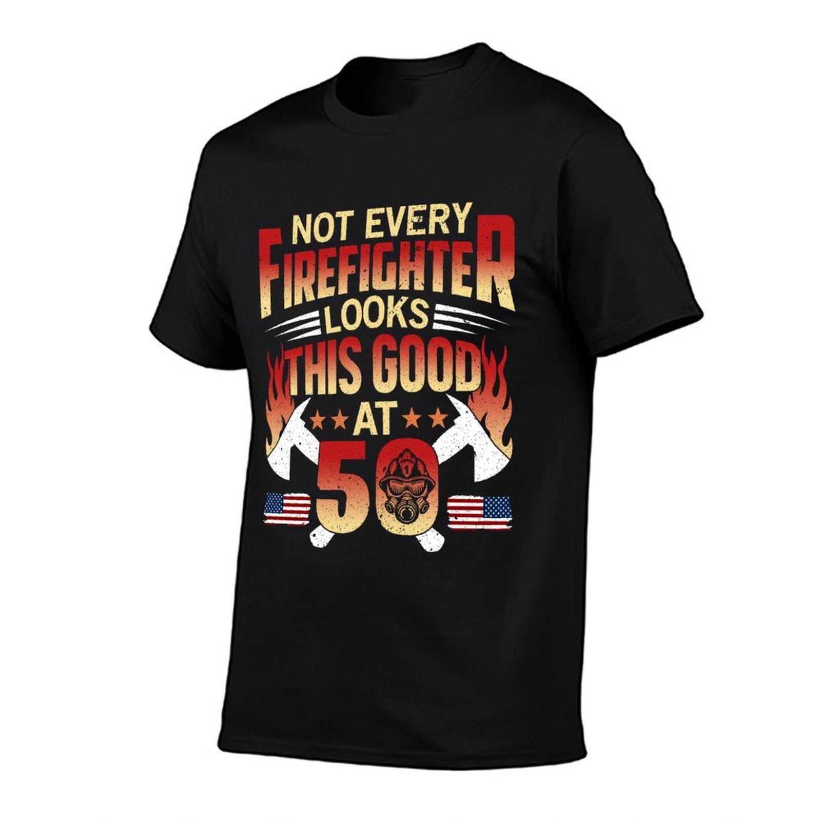 Funny Firefighter 50th Birthday Gift Vintage Gift  High-quality Stitching T-Shirt