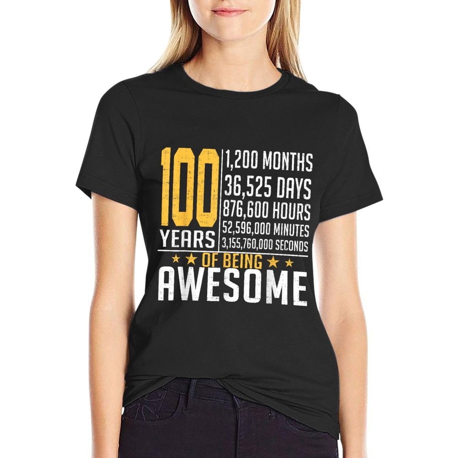 100th Birthday 100 Years Old  Trendy Pattern T-Shirt