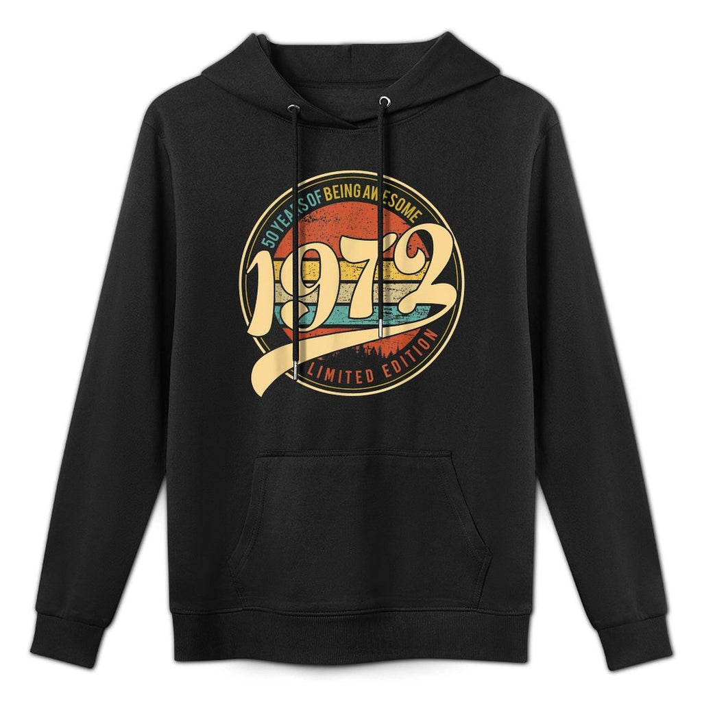 50 Year Old BDay Vintage 1972 Limited Edition 50th Birthday Kangaroo Pocket Hoodie