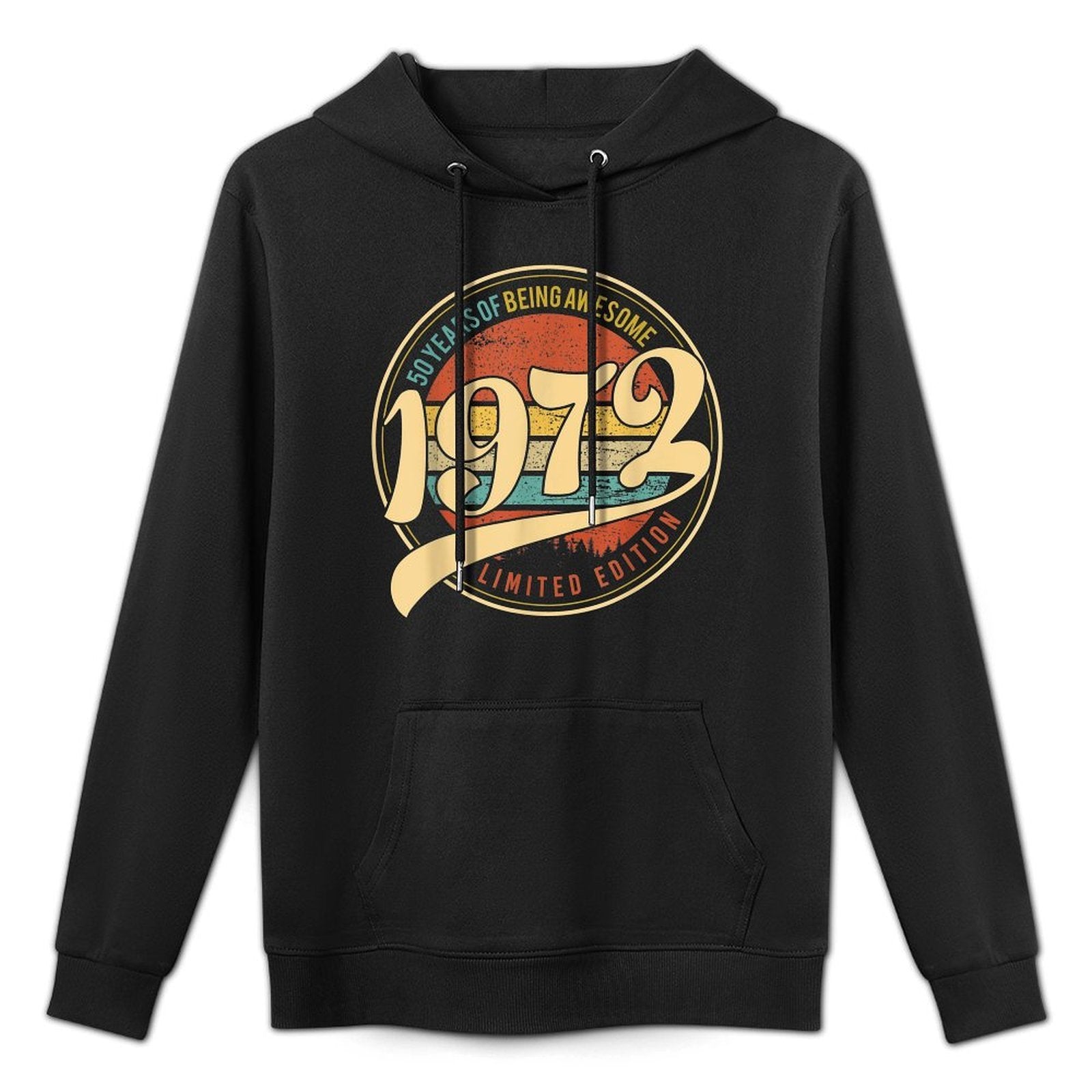 50 Year Old BDay Vintage 1972 Limited Edition 50th Birthday Kangaroo Pocket Hoodie