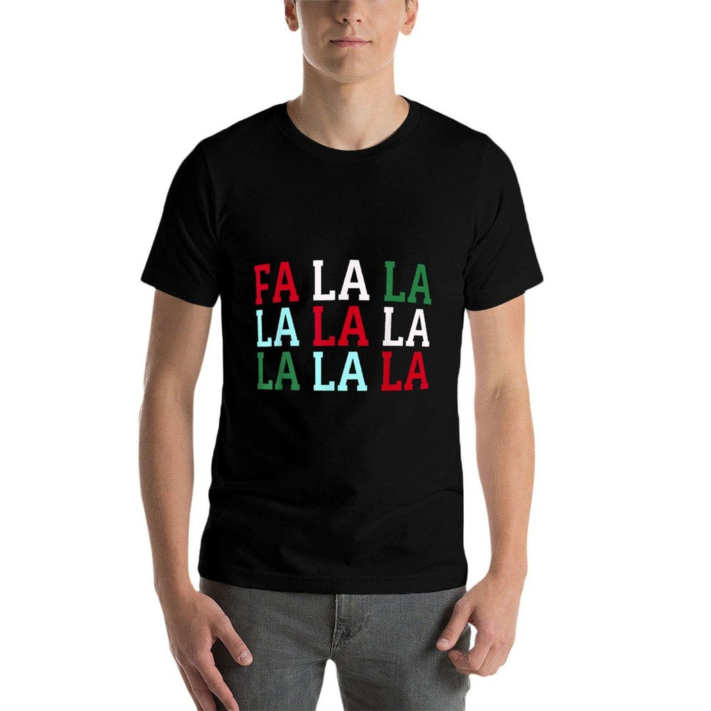 Christmas Womens Mens Holiday Fun Christmas FA La La La La  Summer-ready Fabric T-Shirt
