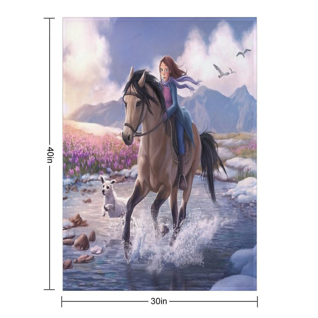 StarStable Horse Wallpaper Easy Care Throw Blanket