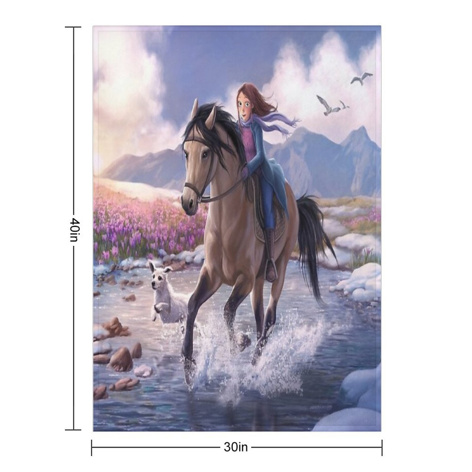 StarStable Horse Wallpaper Easy Care Throw Blanket