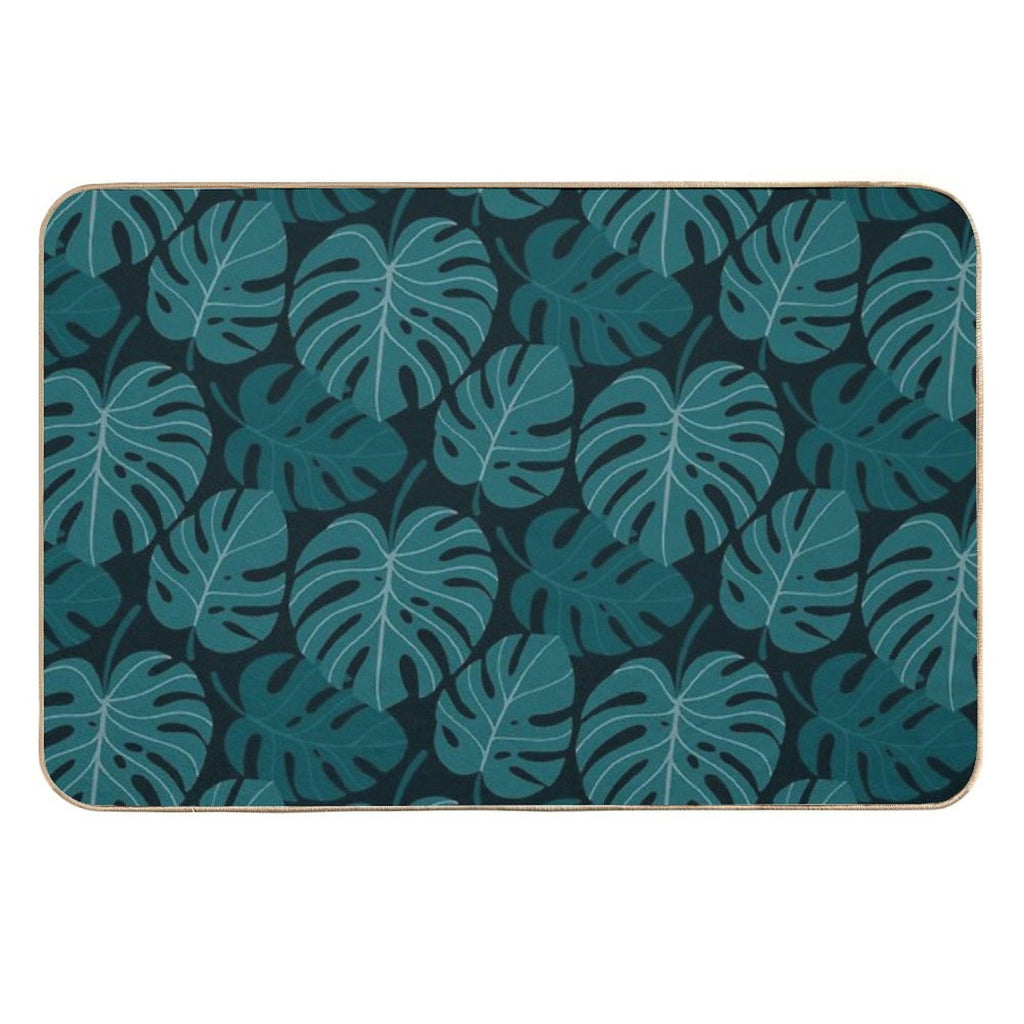 Dark Monstera  Pet-Safe Bath Mat