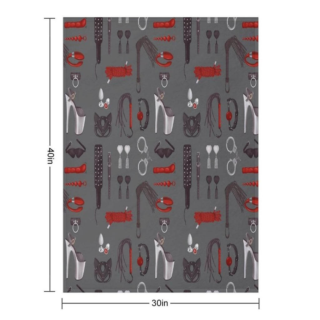 BDSM Erotic Fetish Toys Easy Care Throw Blanket