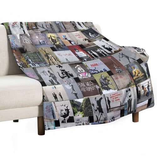 Banksy Eco-conscious Throw Blanket