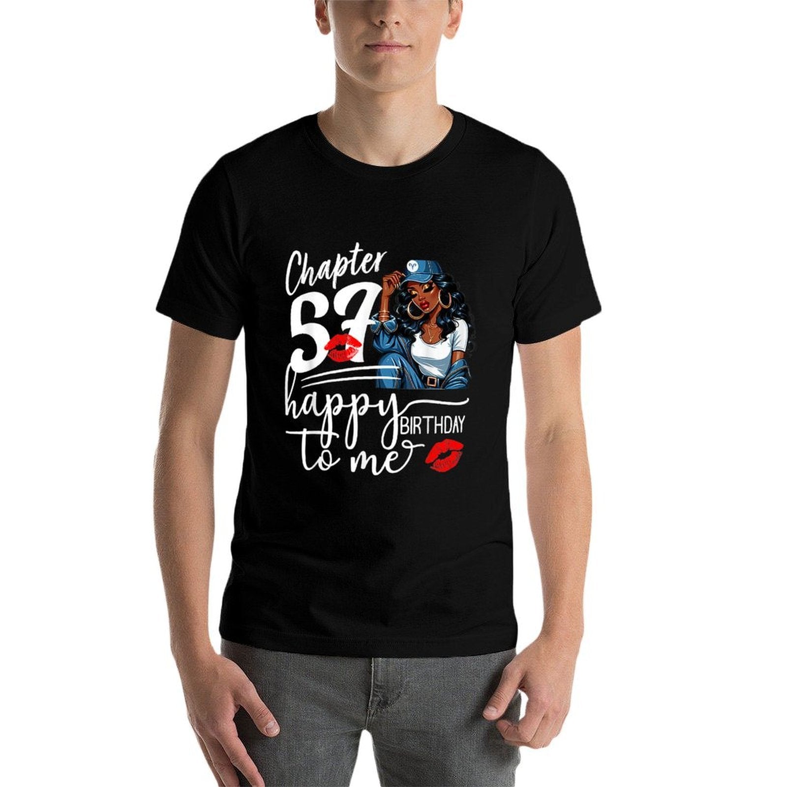Chapter 57 Years Old 57th Happy Birthday to Me for Women 57  Oversized Silhouette T-Shirt