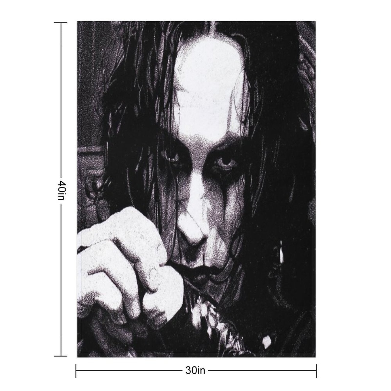 Eric Draven Crow Wrinkle-free Throw Blanket