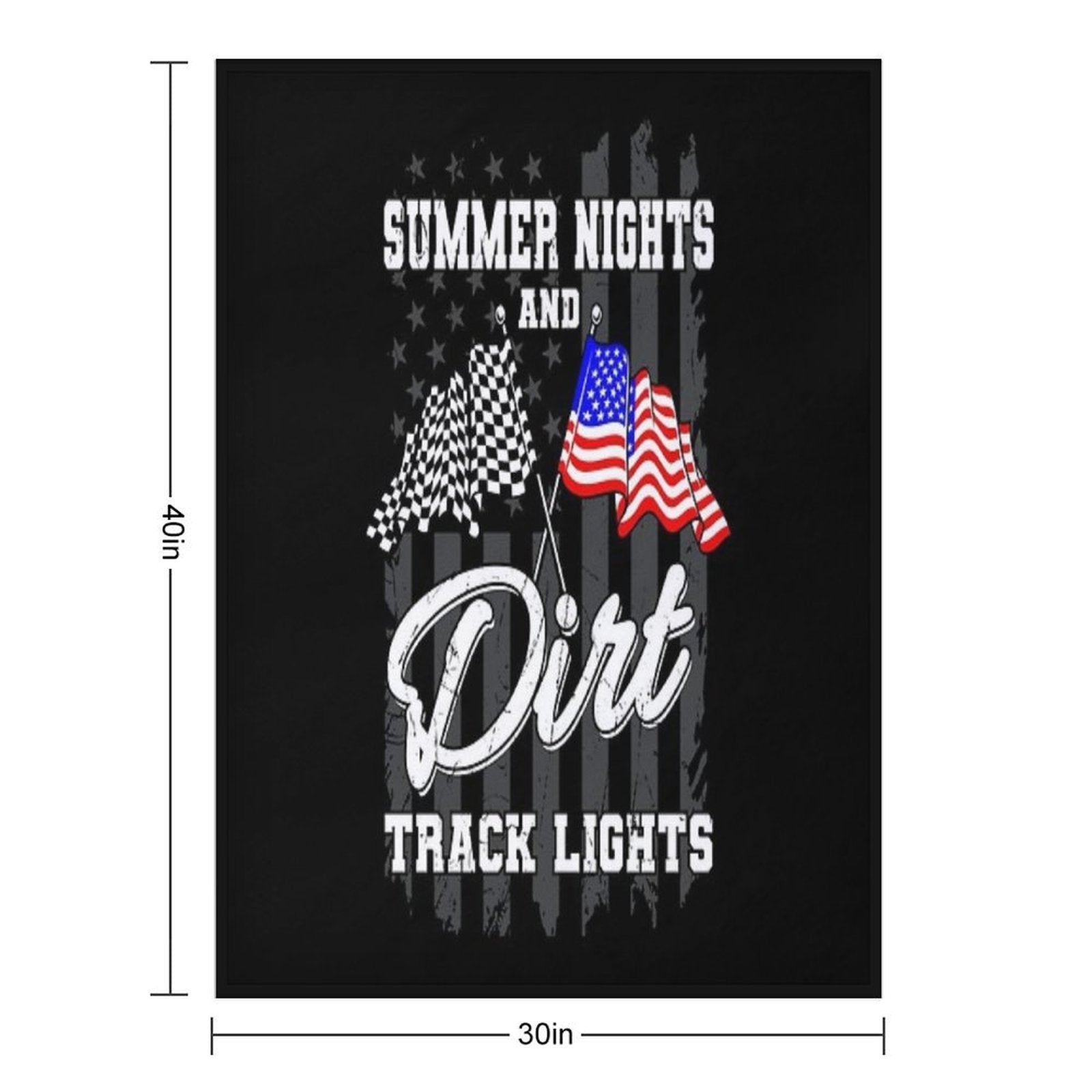 Summer Nights Dirt Track Lights Racing Anti-pilling Throw Blanket