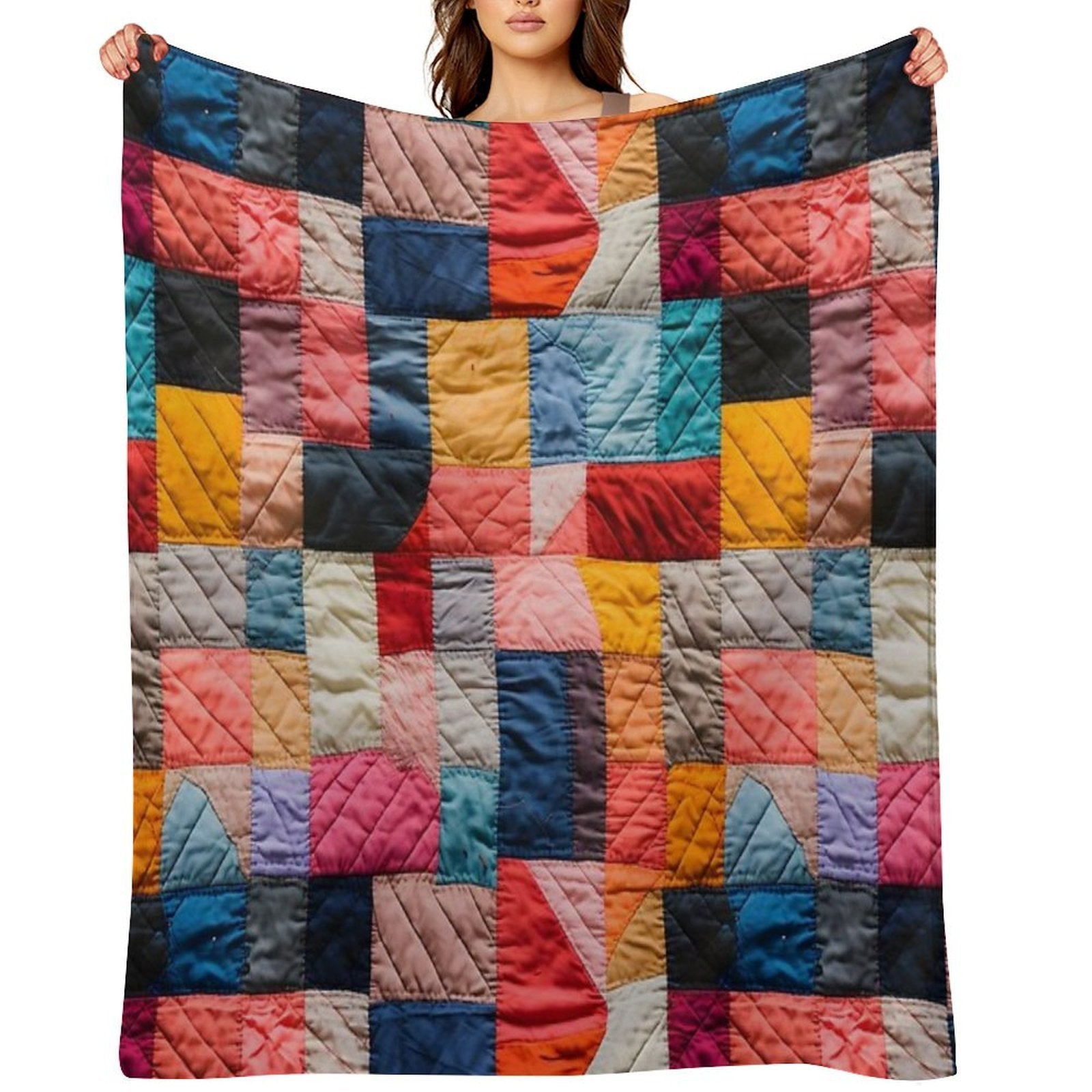 Patchwork Quilt Compact Throw Blanket