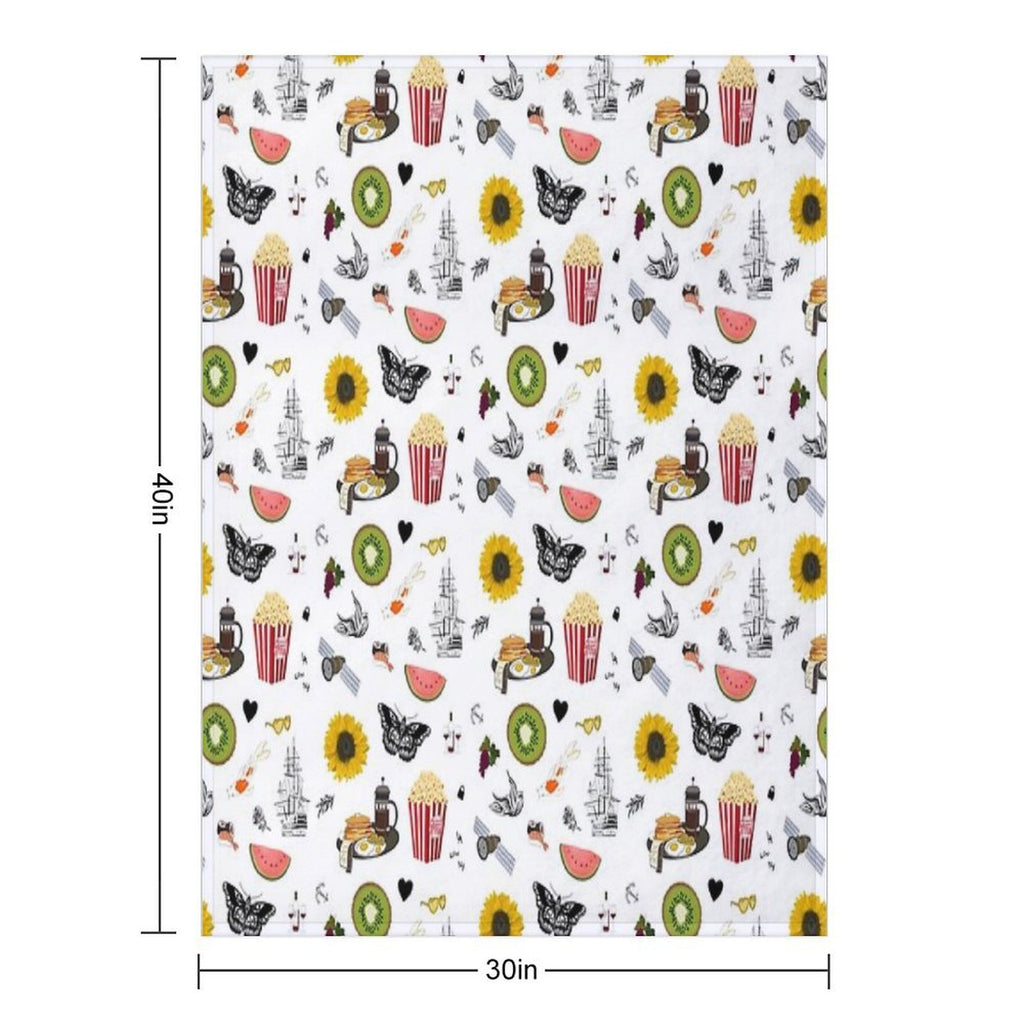 Harry Styles Song Illustration Collage Compact Throw Blanket