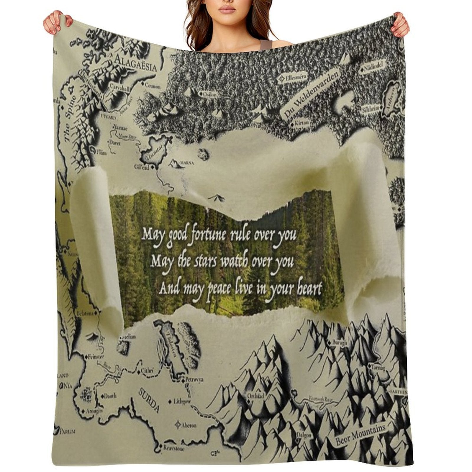 Eragon Elvish Greeting Quick-dry Throw Blanket