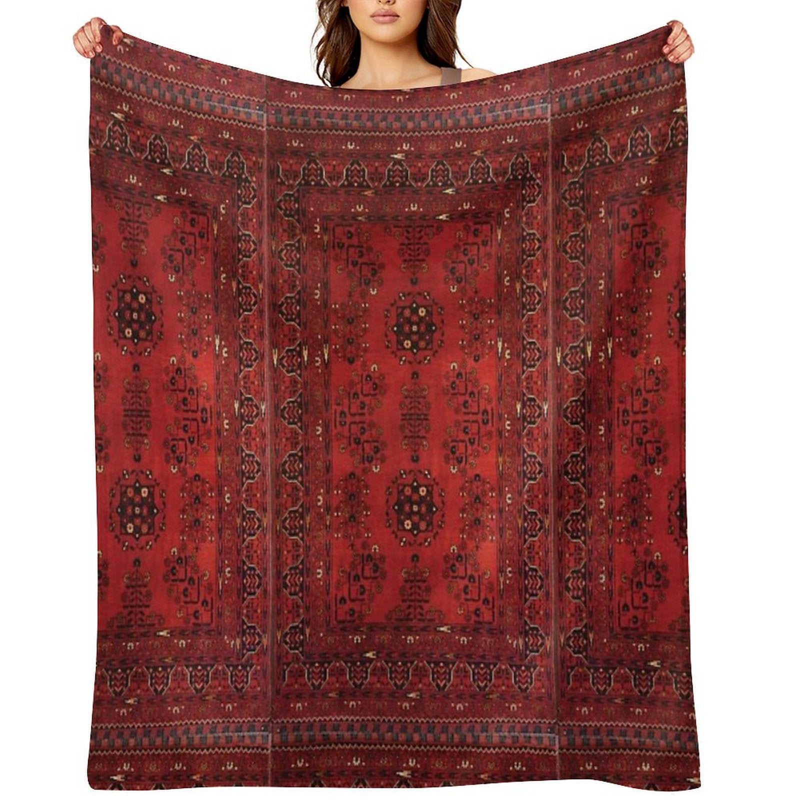 Antique Persian Rug Shrink-resistant Throw Blanket