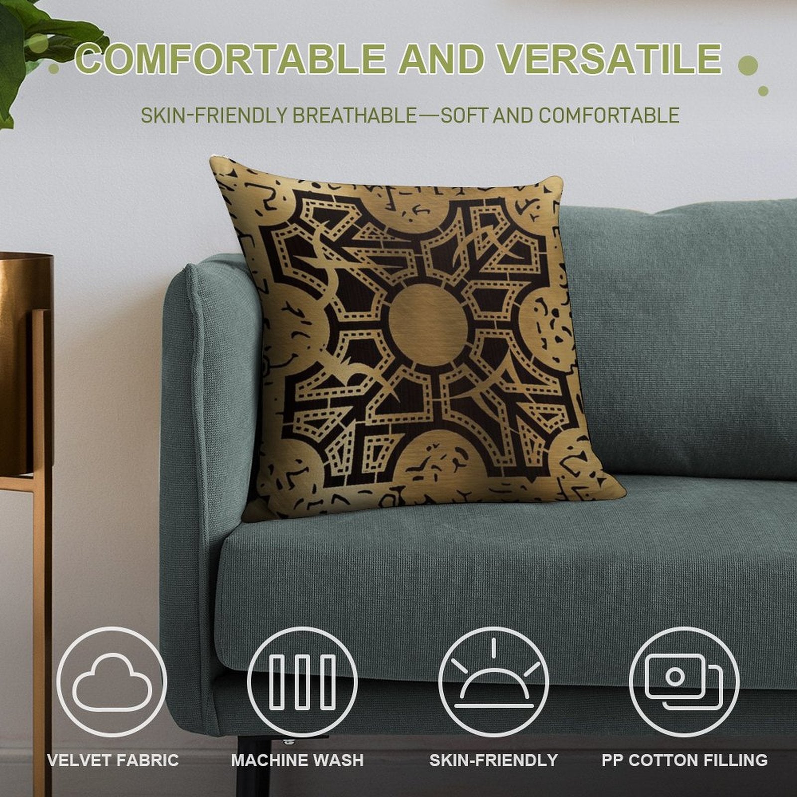 Lament Configuration Side D Soft High-Density Material Throw Pillow