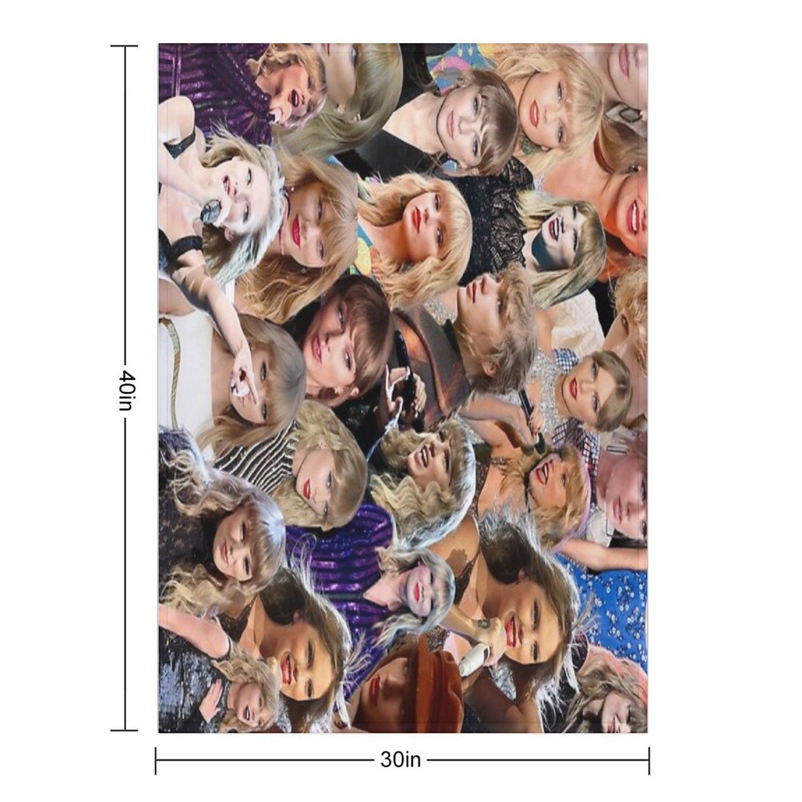 Taylor Photo Collage Anti-pilling Throw Blanket