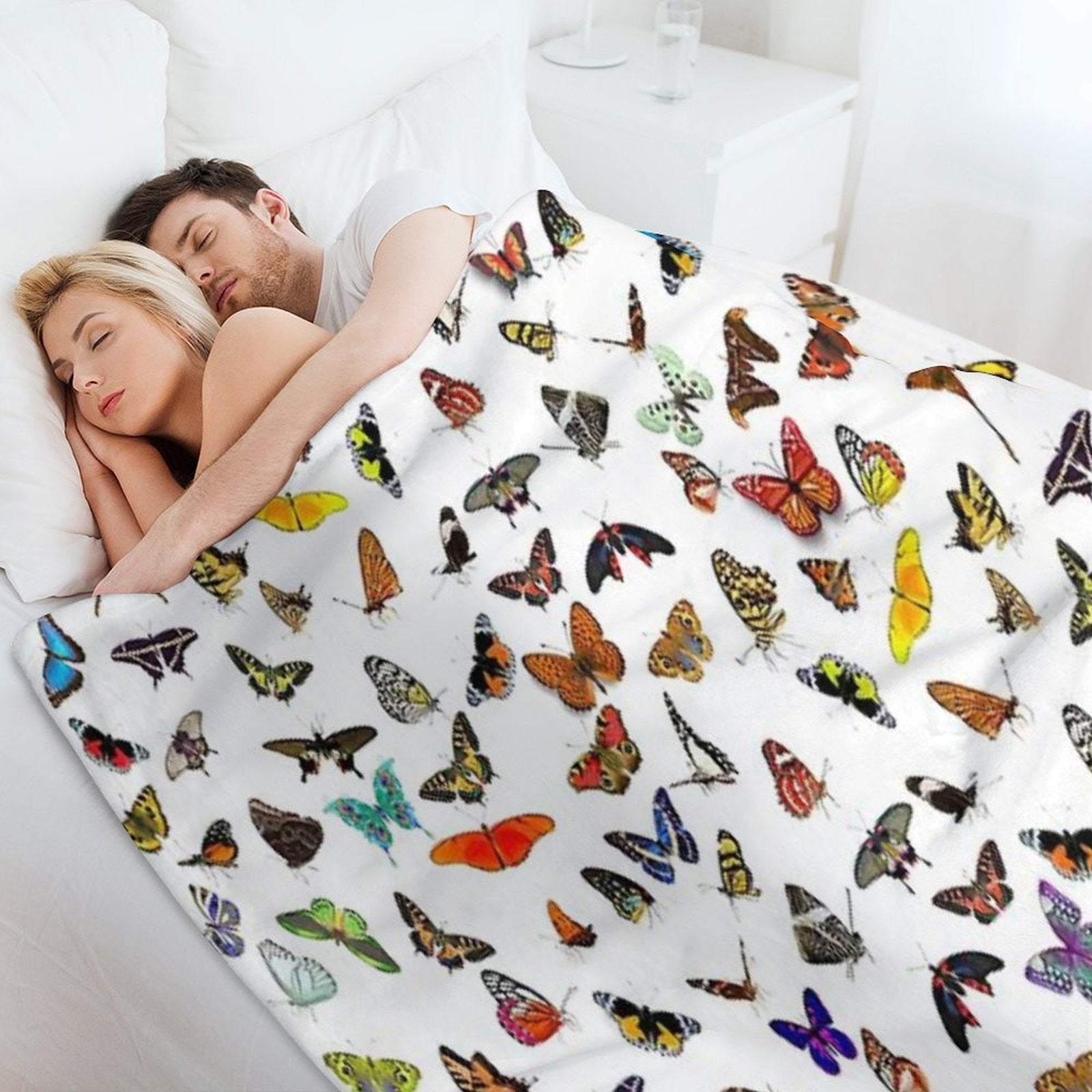 Lovely Colorful Butterflies Quick-dry Throw Blanket