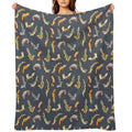 Chub Geckos in Dark Grey Premium Throw Blanket