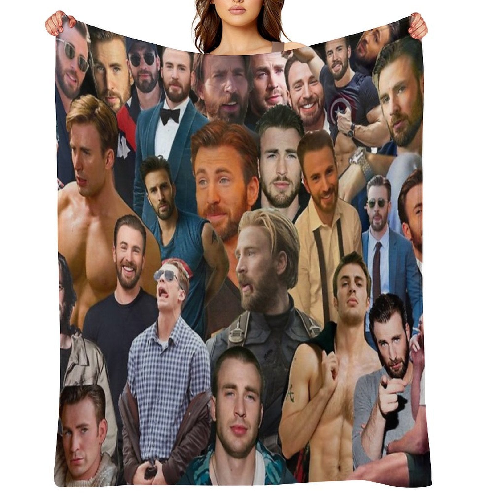 Chris Evans Collage Versatility Throw Blanket