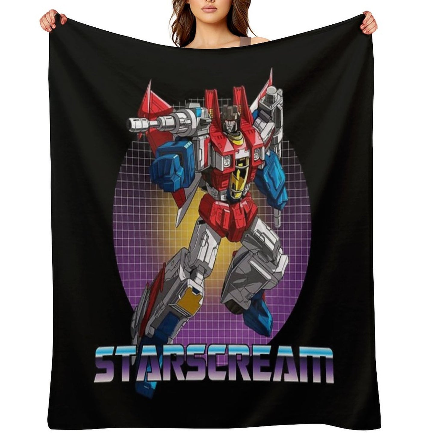⭐Starscream Decepticon Transformer G1 V2⭐ Eco-conscious Throw Blanket
