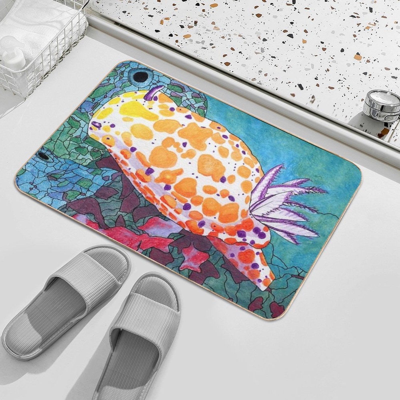Rudie Nudibranch  Absorbent Bath Mat