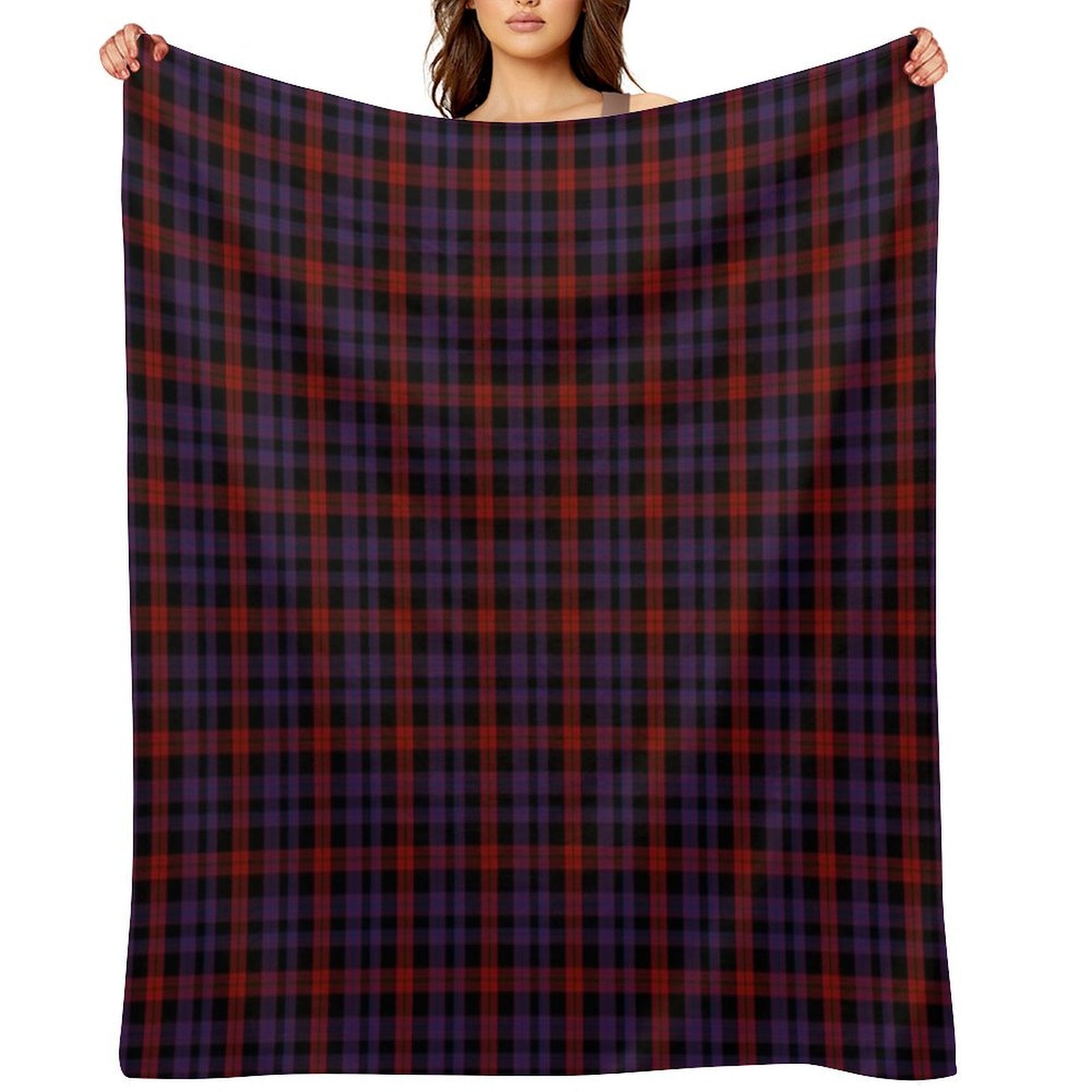 Brown Clan Tartan Eco-conscious Throw Blanket