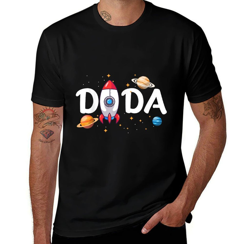Dada of The Birthday Boy Space Astronaut 1st Birthday Family  Trendy Pattern T-Shirt