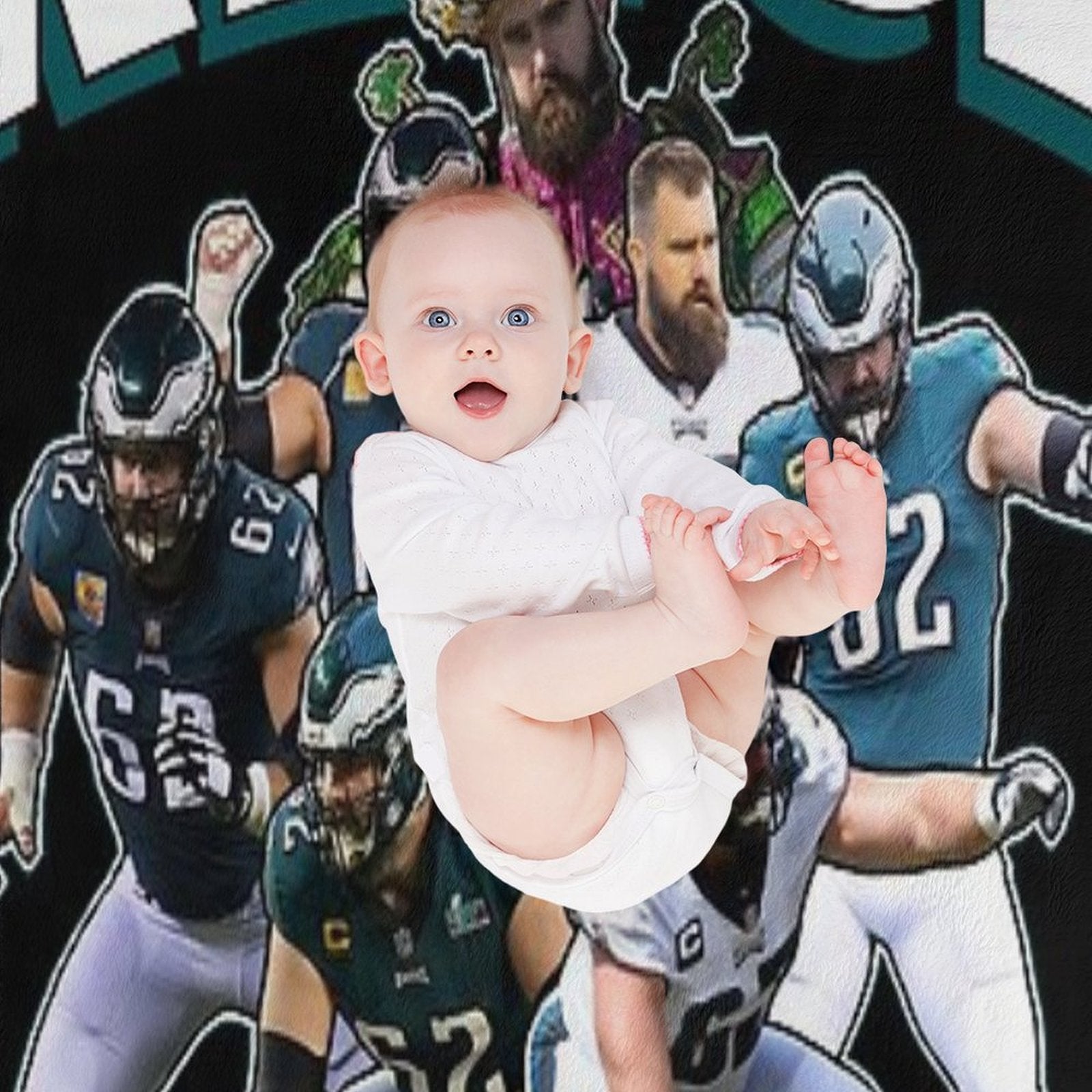 Jason Kelce Eagles All-season Throw Blanket