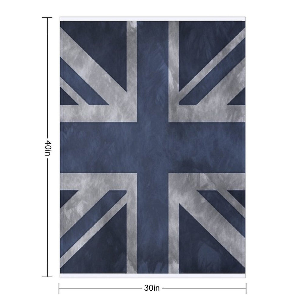 Blue Distressed Union Jack Compact Throw Blanket
