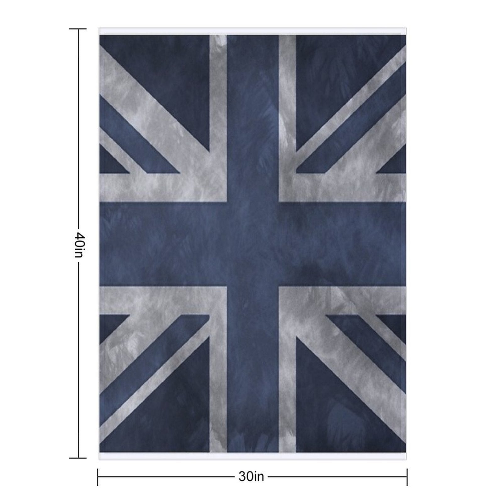 Blue Distressed Union Jack Compact Throw Blanket