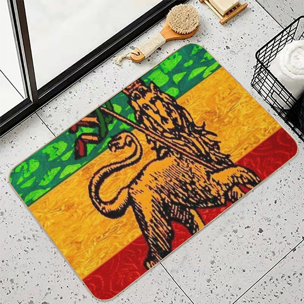 Rasta Lion of Judah Flag  Slip-Resistant Bath Mat