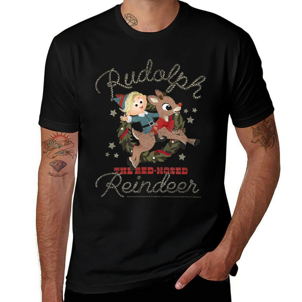 Rudolph And Hermey Country Western Rodeo Vintage Christmas  Odor-resistant T-Shirt