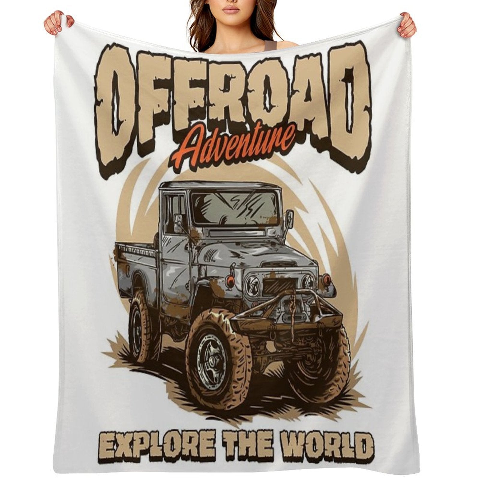 Toyota Land Cruiser FJ45 Pickup Velvety-soft Throw Blanket