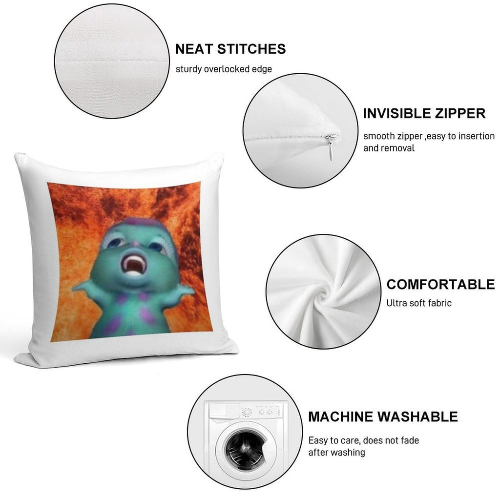 Chaotic Bibble Soft Skin-Friendly Throw Pillow
