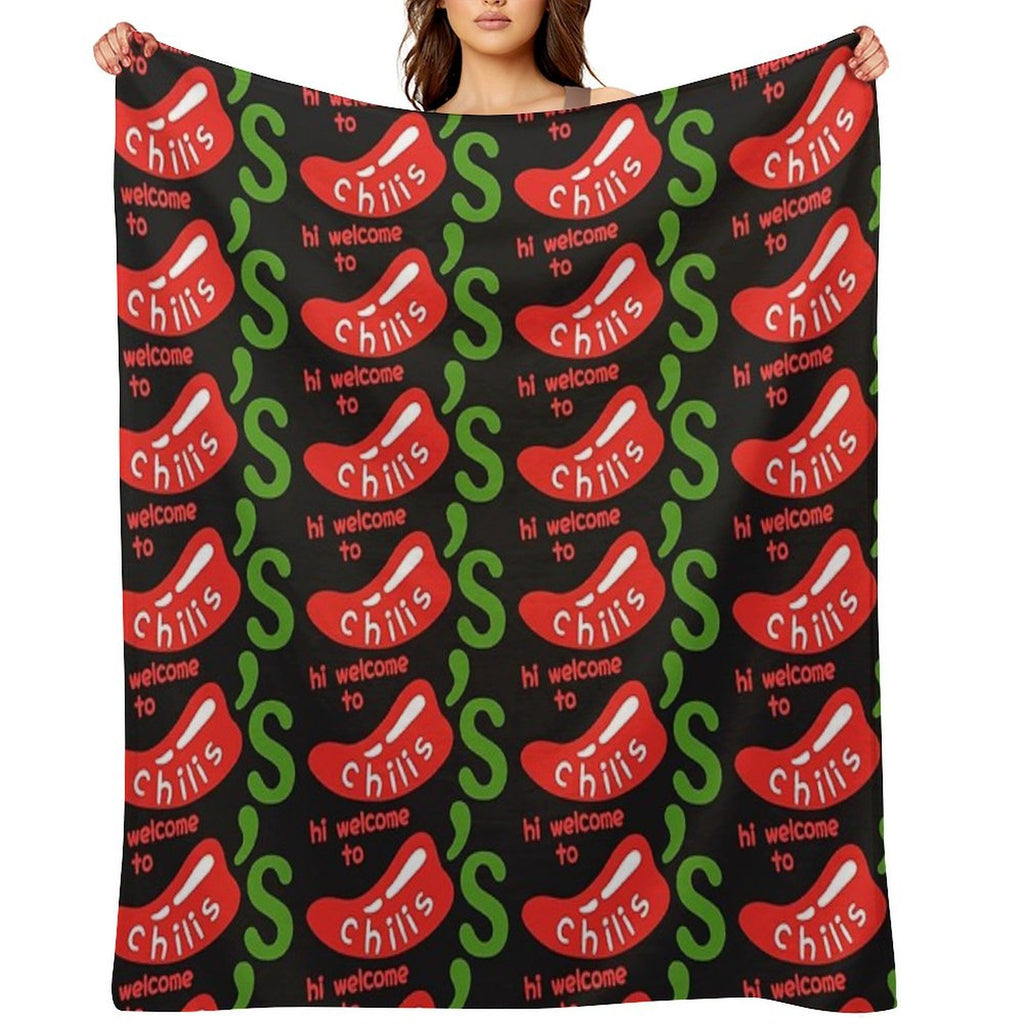 Hi Welcome To Chili’s Sustainable Throw Blanket