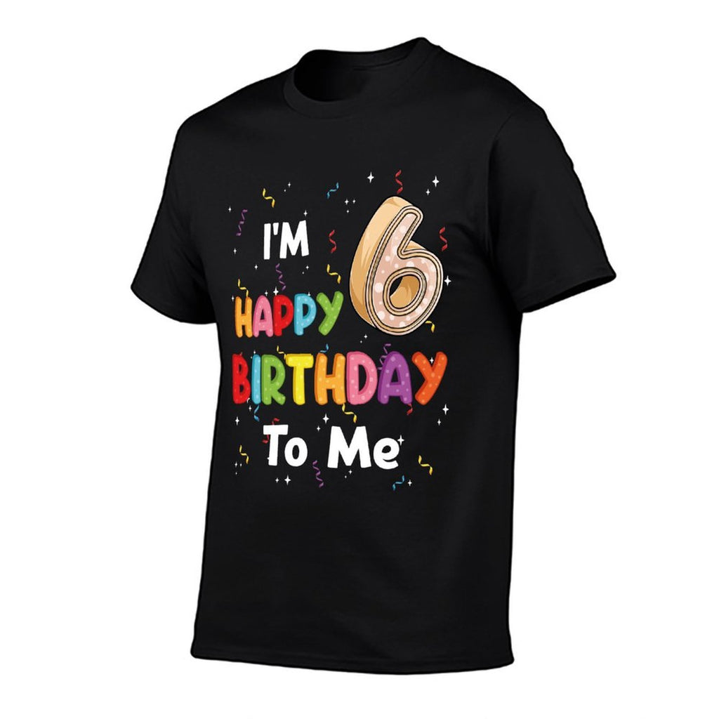 One Year Old 6yr 6th B-day Happy Birthday Kids Boys Girls  Breathable T-Shirt