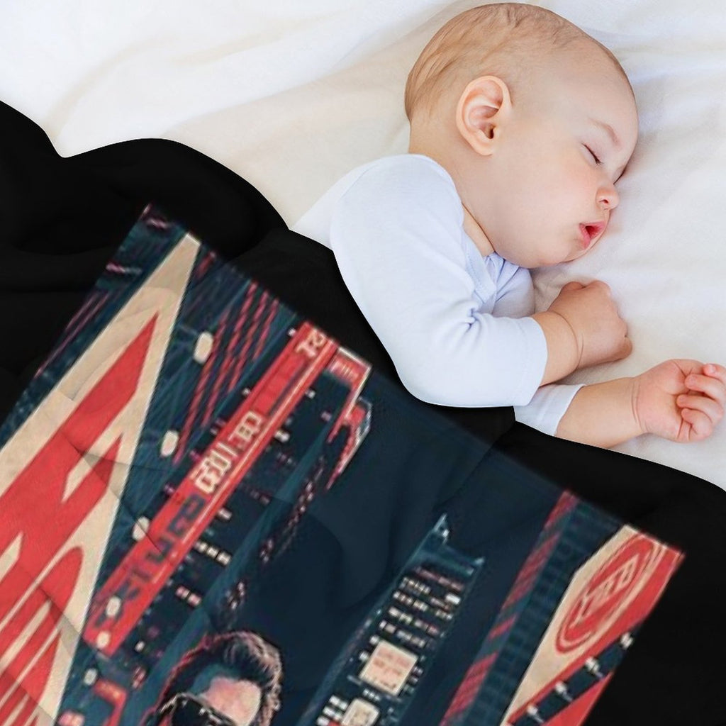Times Square Rebel – Retro Street Style 80s Quick-dry Throw Blanket