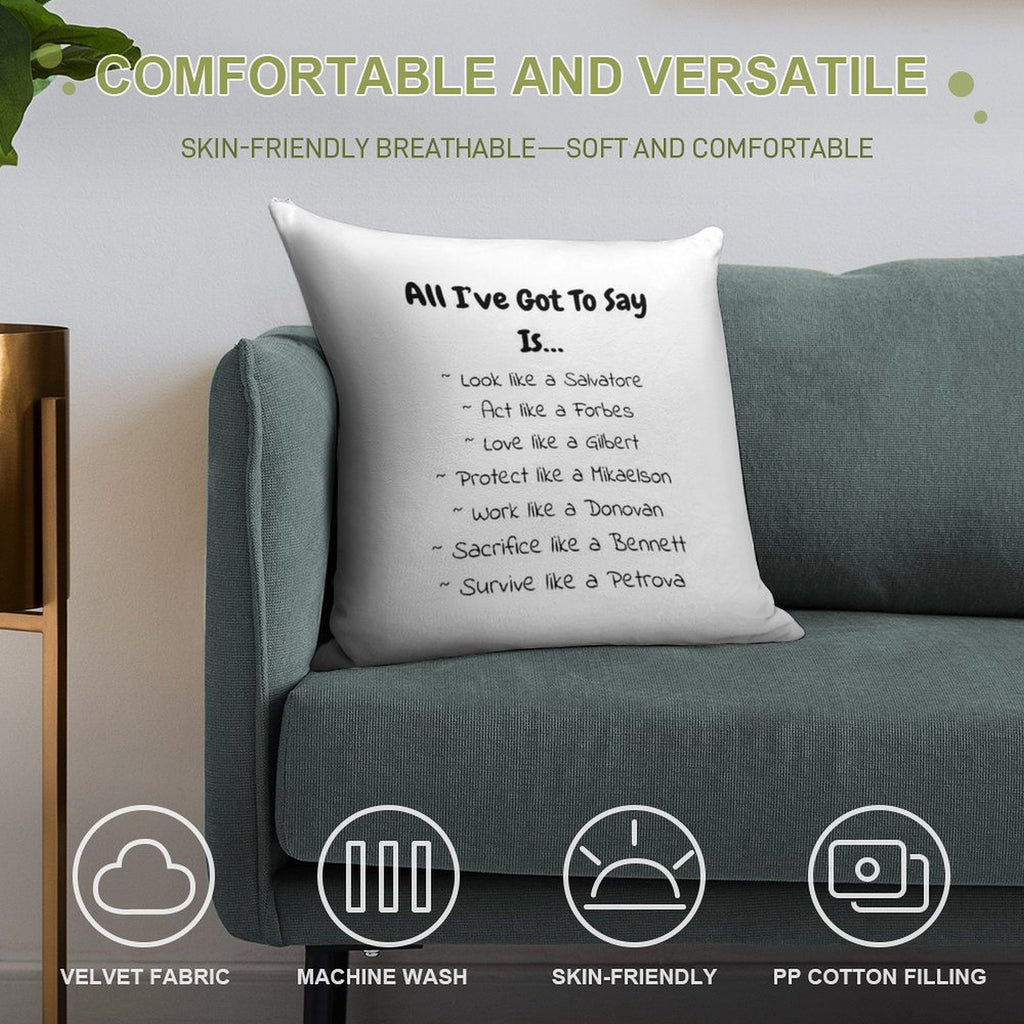 T-shirts, Graphic T-shirts, Phone Cases, Pillows, Notebooks, And Journals Inspired by The Originals And Vampire Diaries Soft Warmth Comfort Throw Pillow
